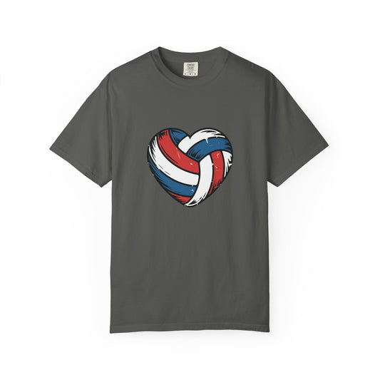 Red White & Blue Volleyball Heart