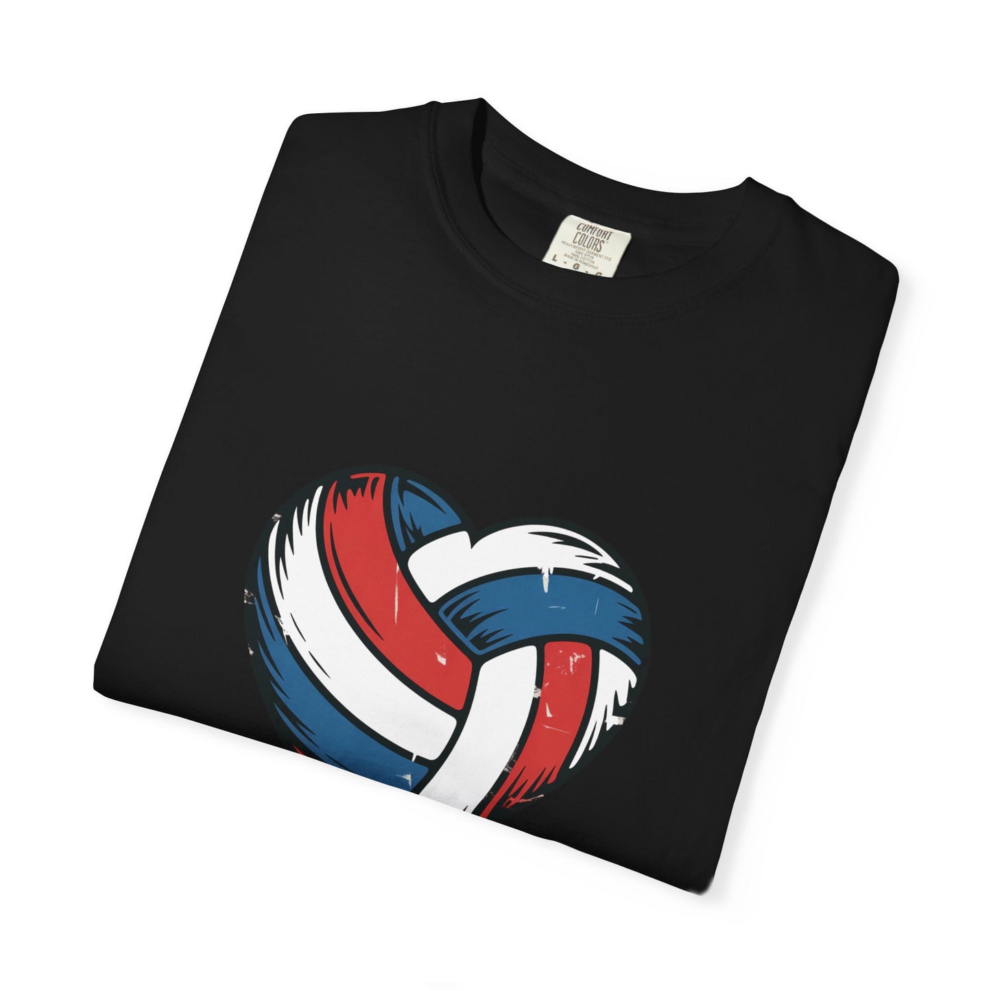 Red White & Blue Volleyball Heart