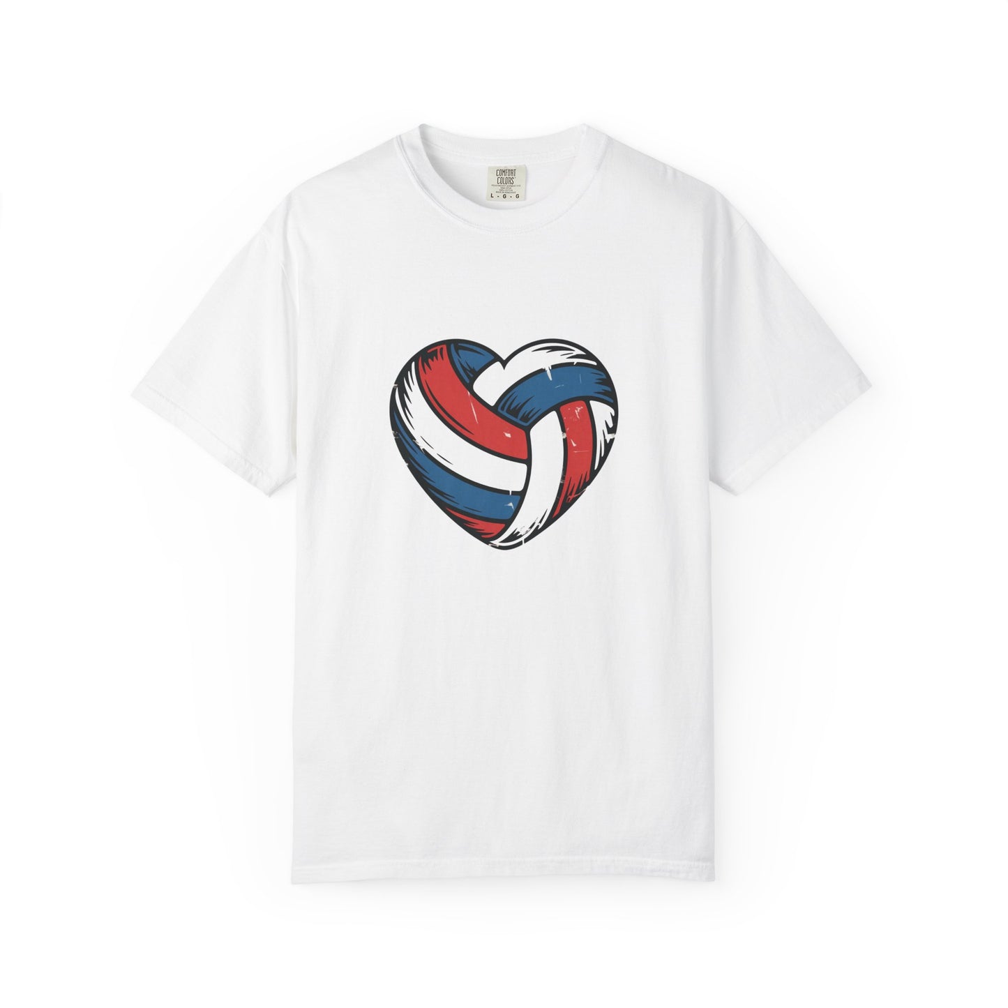 Red White & Blue Volleyball Heart