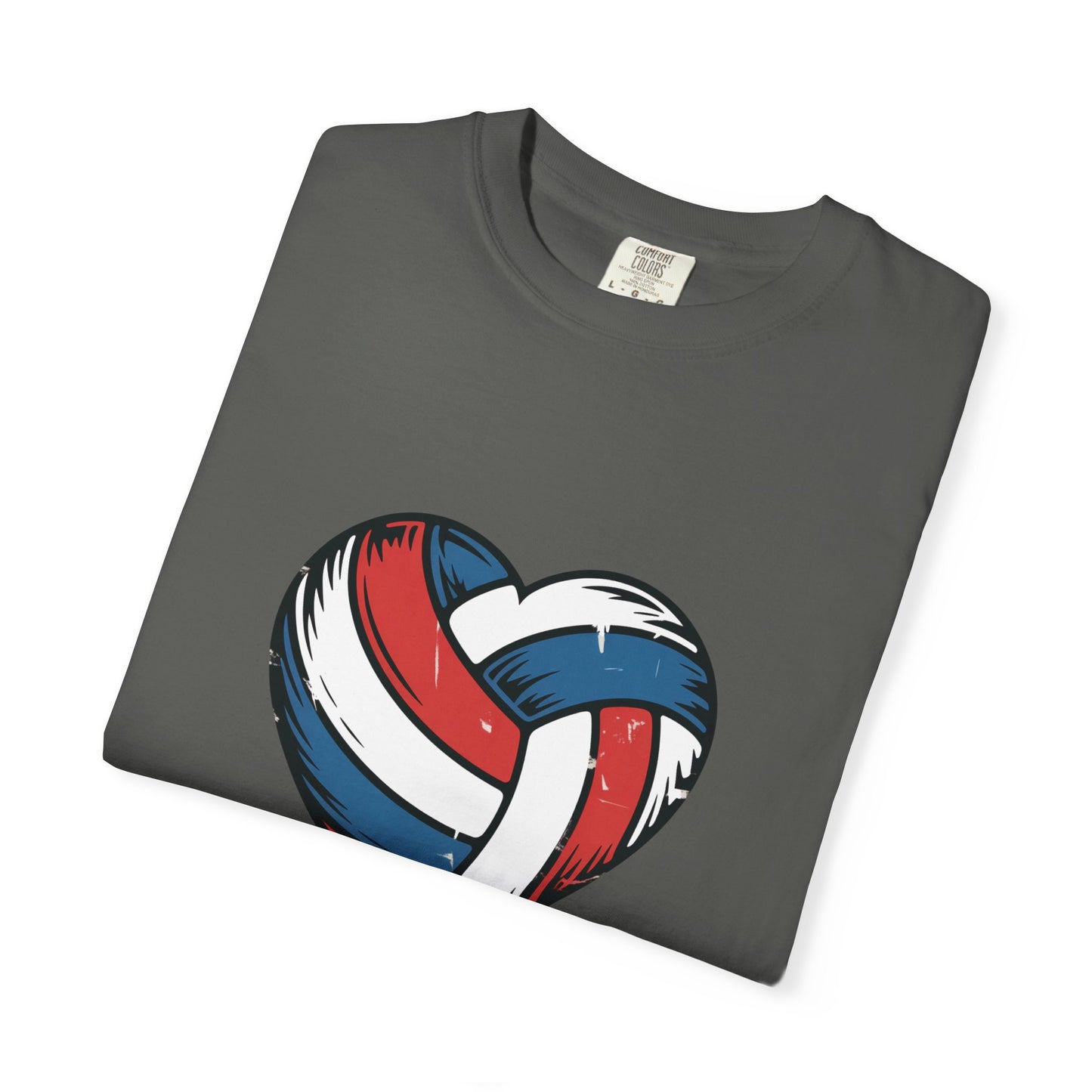 Red White & Blue Volleyball Heart
