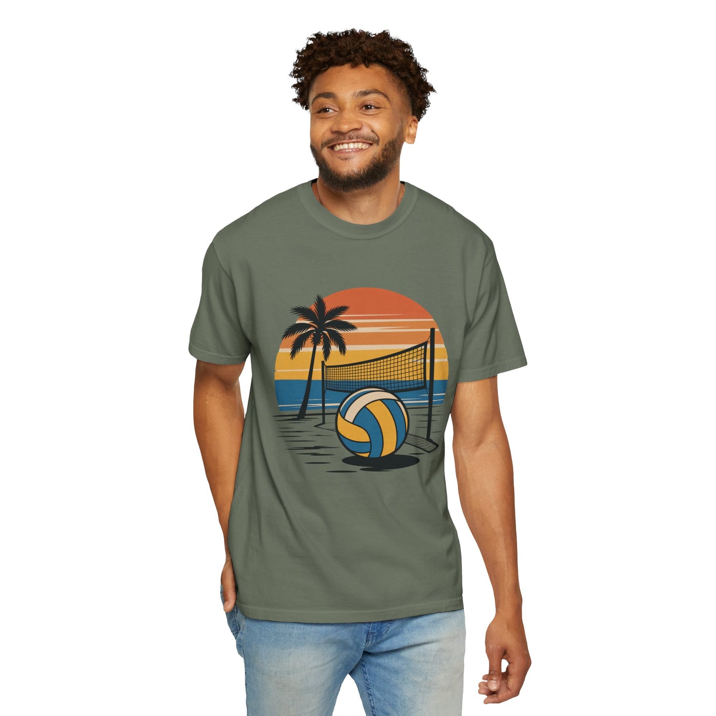 Retro Beach Scene