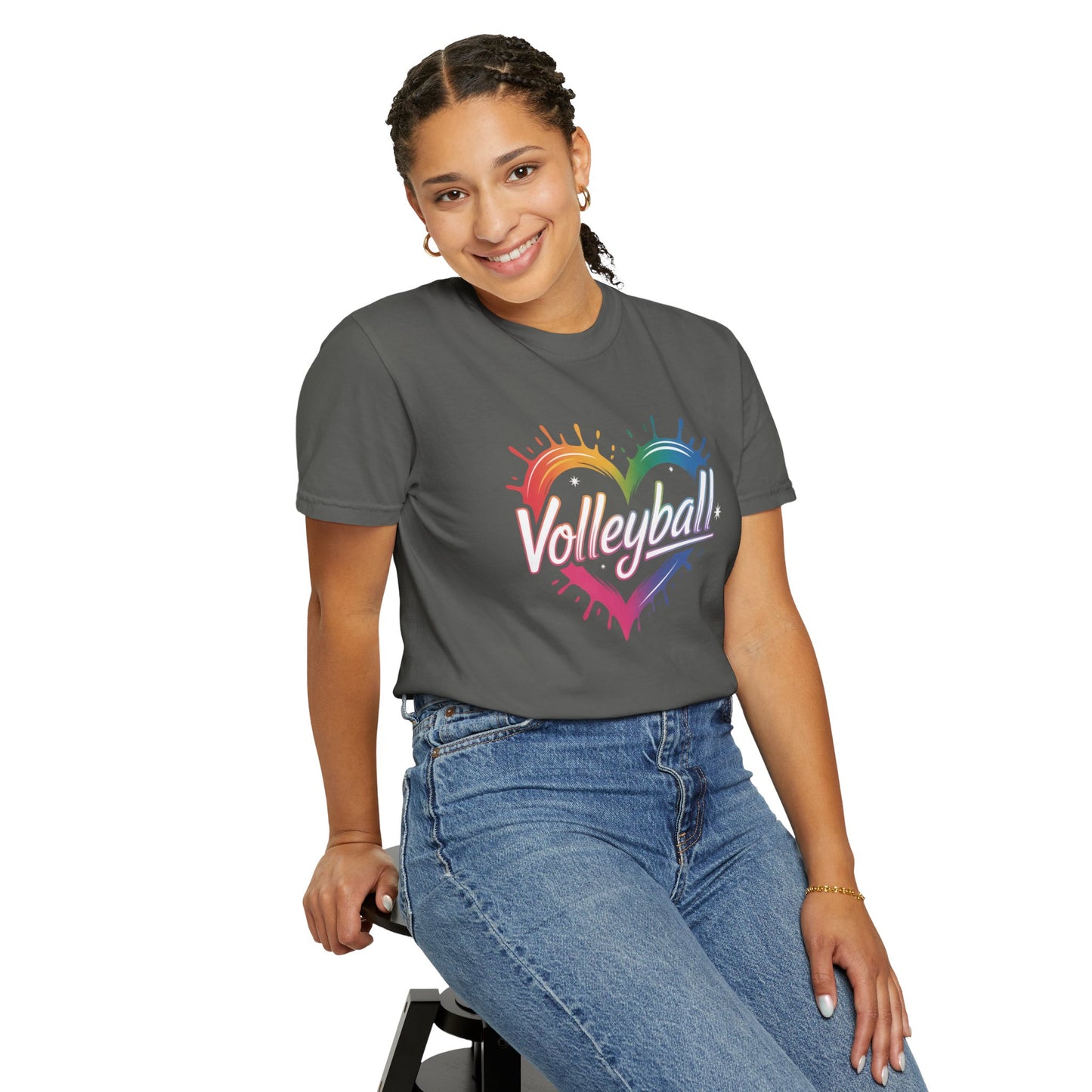 Volleyball Rainbow Heart