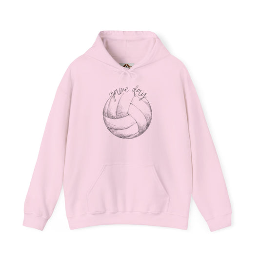 Game Day Volleyball Sketch - Hoodie