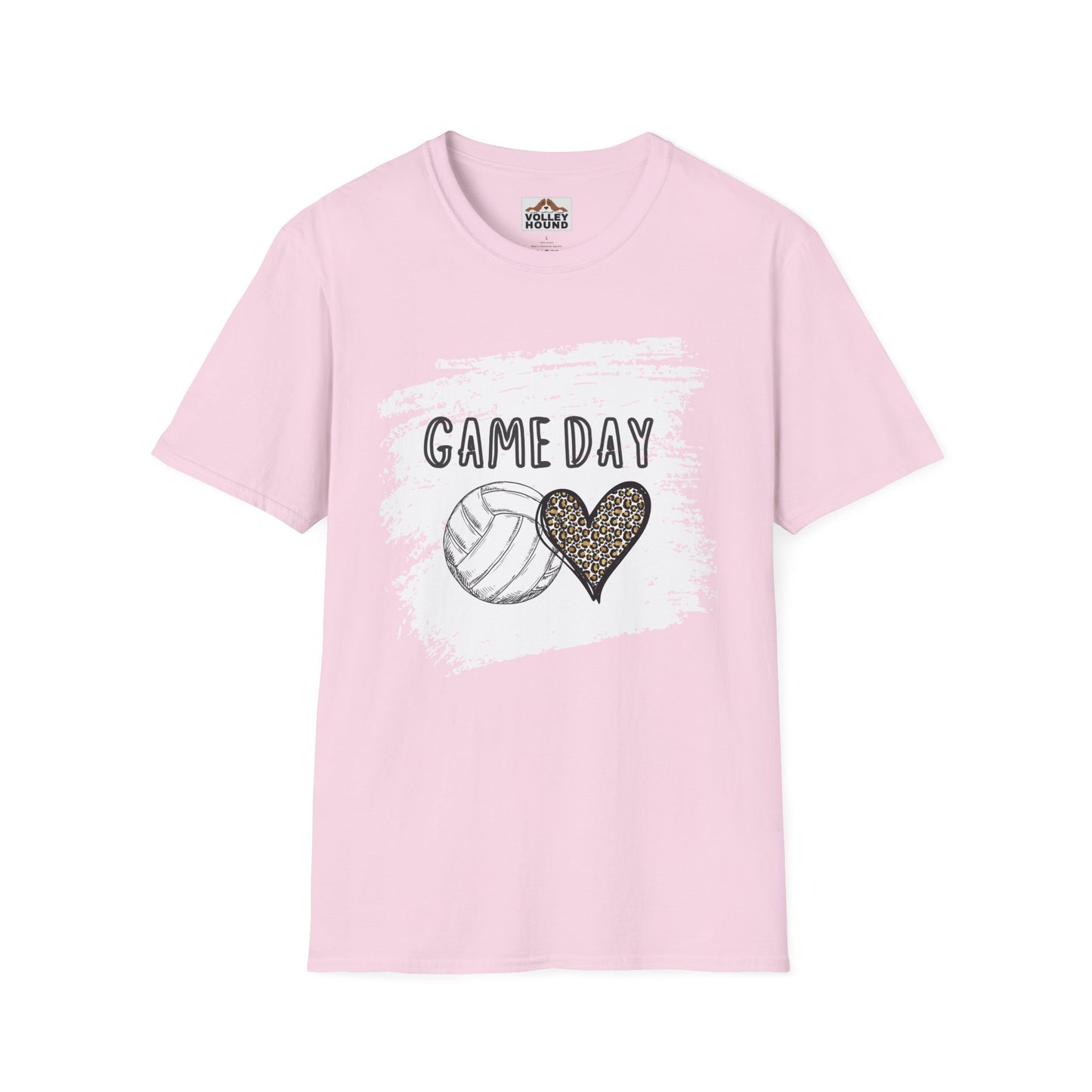 Game Day Volleyball - Animal Print Heart