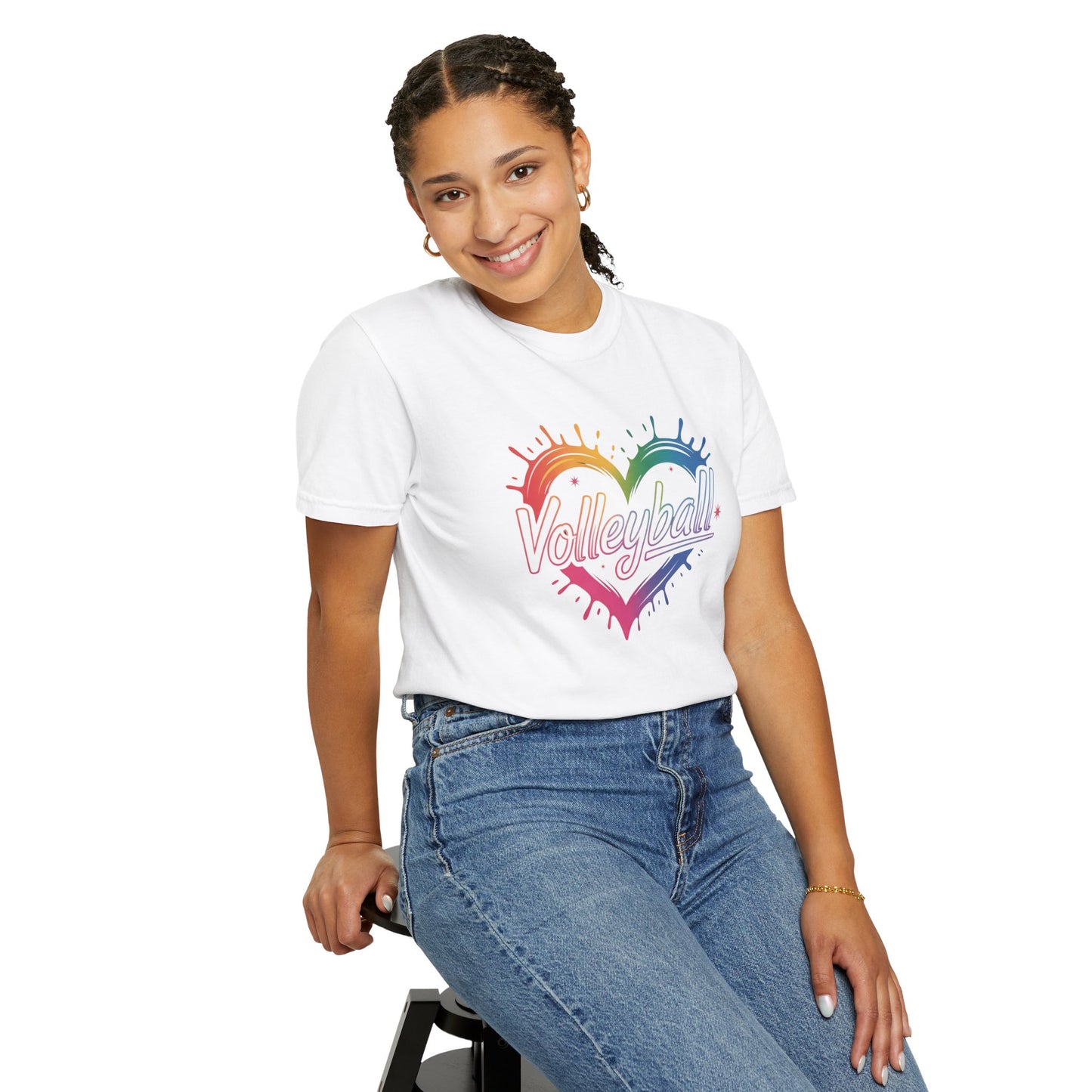 Volleyball Rainbow Heart