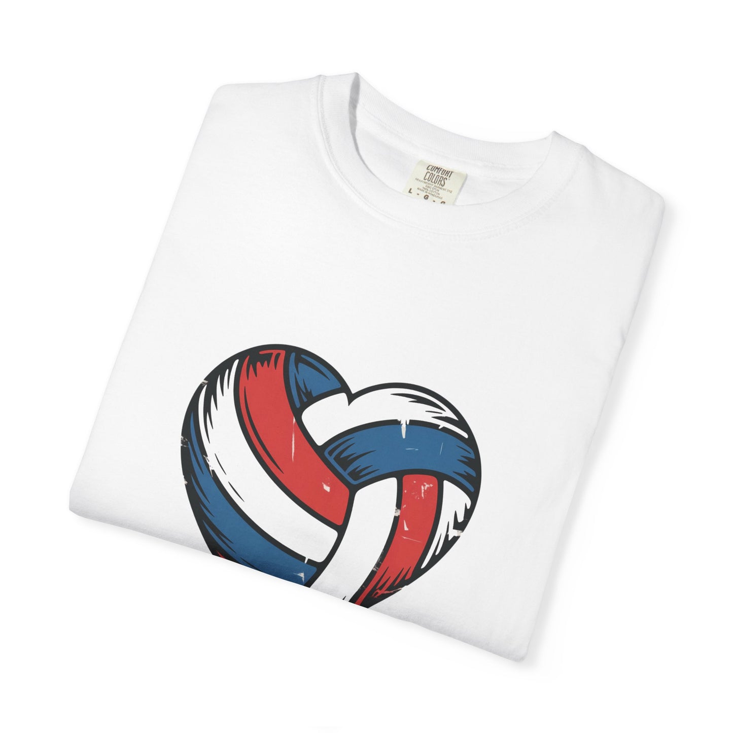 Red White & Blue Volleyball Heart